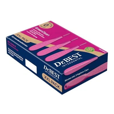 Abbildung von Dr.BEST GreenClean Interdental, Bigpack Size 0, 30 Stück Interdentalbürsten für eine sanfte Reinigung der Zahnzwischenräume