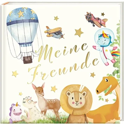Abbildung von Freundebuch MEINE FREUNDE: für Kita und Kindergarten, Geschenk Freundschaftsbuch Mädchen Jungen PAPERISH®