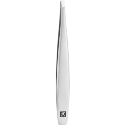 Abbildung von ZWILLING Pinzette Gerade (Zupfen von Augenbrauen, angeraute, kalibrierte Spitzen, Hypoallergen), Premium, Silber, 90 mm