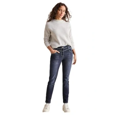 Abbildung von Cecil Jeans Slim Fit, Damen, Größe: 26x28, Blau