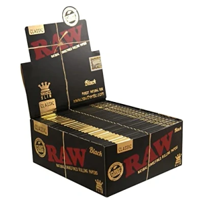 Abbildung von RAW Black King size Slim Classic Ultradünn 50 Heftchen a 32 Blatt
