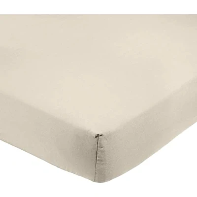 Abbildung von Amazon Basics Spannbettlaken, 135 x 190 30 cm, Mikrofaser, Spannbetttuch Matratzenhöhe bis Beige