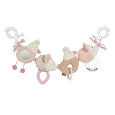 Abbildung von Fehn Kinderwagenkette feehnLAND Mobile Kette mit niedlichen Anhänger Figuren zum flexiblen Aufhängen an Kinderwagen, Babyschale, Bettchen, Wiege, Spielbogen für Babys und Kleinkinder ab Geburt