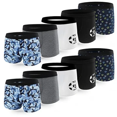 Abbildung von L&amp;K II Boxershorts Jungen Baumwolle Kinder Unterwäsche Unterhosen 134 140 10er Pack 1604 UN2