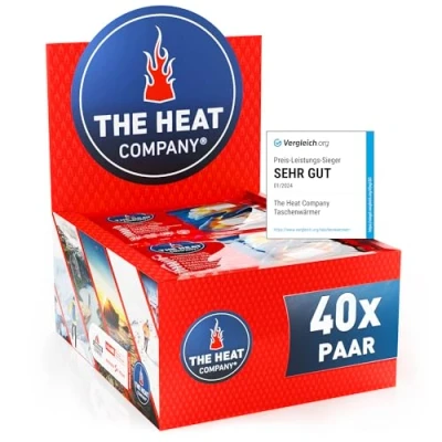 Abbildung von The Heat Company Handwärmer 40 Paar EXTRA WARM Taschenwärmer Wärmepads Fingerwärmer: 12 Stunden warme Hände luftaktiviert