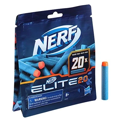 Abbildung von Nerf Elite 2.0 20er Dart Nachfüllpackung enthält 20 Darts, kompatibel mit Allen Blastern