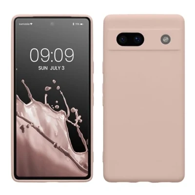Abbildung von kwmobile Handyhülle kompatibel mit Google Pixel 7a Hülle Handy Case aus weichem Silikon in Coconut Swirl