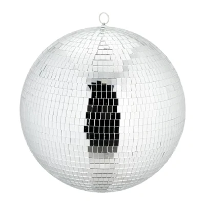 Abbildung von Relaxdays Discokugel, Ø 40 cm, Deko Spiegelkugel zum Aufhängen, große Partykugel mit Metallöse, Discoball Party, Silber
