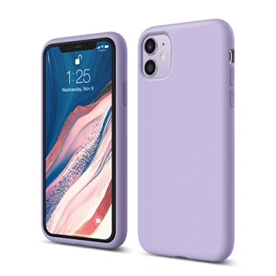 Abbildung von elago Liquid Silicone Case Kompatibel mit iPhone 11 Hülle (6,1&quot;), Silikon Handyhülle, Rundumschutz : 3 Layer Schutzhülle, erhöhter Rand für Bildschirm &amp; Kamera (Lavendel)