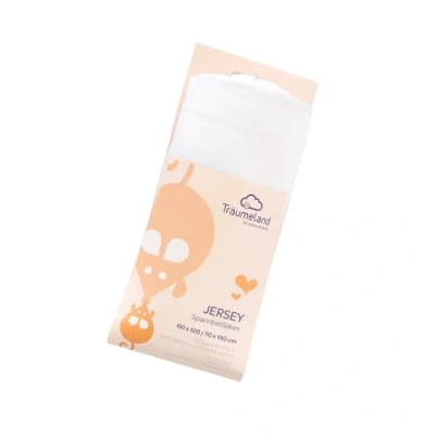 Abbildung von Träumeland TT02008 Spannbetttuch Jersey, weiß, 50 x 100 cm