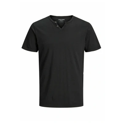 Abbildung von Jack &amp; Jones Jjesplit NECK SS NOOS Tshirt basic, Herren, Größe: Small, Black