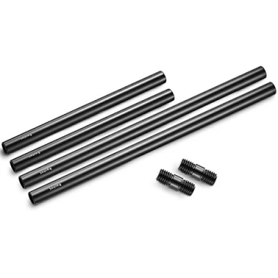 Abbildung von SmallRig 15mm Rod Pack, Rohr mit M12 Gewinde Stangenkappenverbindern, Aluminiumlegierungs Stangenkombination für Kamera Rig Matte Box Follow Focus Stangensystem 1659