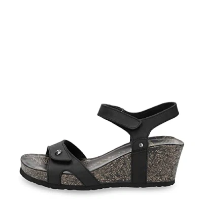 Abbildung von Panama Jack Julia Basics Plateausandalette, Damen, Größe: 42, Black Schuhe