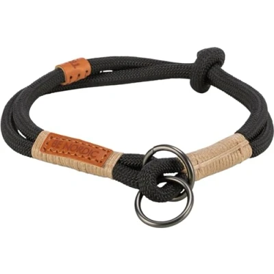 Abbildung von TRIXIE Zug Stopp Hundehalsband BE Nordic S schwarz/Sand bequemes für kleine Hunde mit Zugbegrenzung robust &amp; elegant 17315