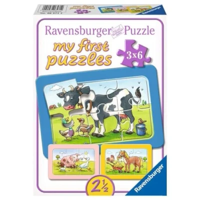 Abbildung von Ravensburger Kinderpuzzle 06571 Gute Tierfreunde my first Puzzle mit 3x6 Teilen für Kinder ab 2,5 Jahren, Yellow