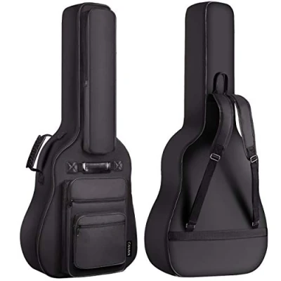 Abbildung von CAHAYA Gitarrentasche Gig Bag Gitarre Tasche Gitarrenhülle 6 Vortaschen wasserdicht mit Notenständertasche 8mm Gepolsterte für 40 41 Zoll Gitarren CY0181