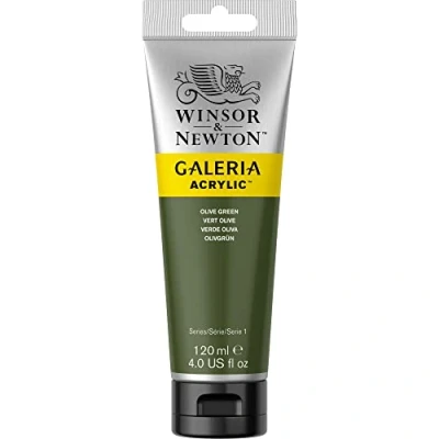 Abbildung von Winsor &amp; Newton 2131447 Galeria Acrylfarbe, hohe Pigmentierung, lichtecht, buttrige Konsistenz, 120 ml Tube Olivgrün