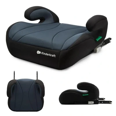 Abbildung von Kinderkraft I BOOST Kindersitz 135 150cm Size, Sitzerhöhung von 9 bis 12 Jahre, Einfache montage, ergonomische Haltung, zusätzlichen Schaumstoff, Schwarz