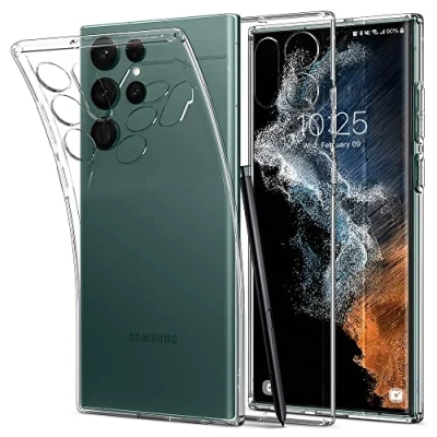 Abbildung von Spigen Liquid Crystal TPU Back Cover Durchsichtig Samsung Galaxy S22 Ultra