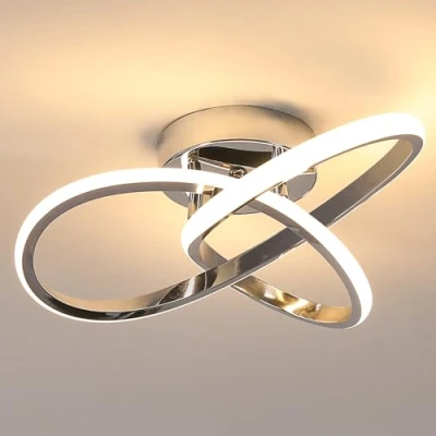 Abbildung von Comely LED Deckenleuchte, 30W 3375LM Moderne Deckenlampe, Aluminium Lampe für Wohnzimmer Schlafzimmer Flur Küche Balkon, Warmweißes Licht 3000K, 30cm, Silber