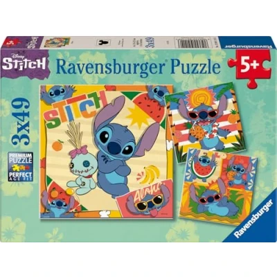 Abbildung von Ravensburger Kinderpuzzle 3er Puzzle Set 49 Teile Aloha! / Disney Stitch