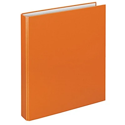 Abbildung von VELOFLEX 1141030 Ringbuch Basic, DIN A4, 1 Stück, orange, Füllhöhe 25 mm, Ringordner mit 2 Ring Mechanik, Ordner schmal