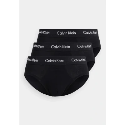 Abbildung von Calvin Klein Underwear HIP Brief 3 PACK Cotton Stretch Slip, Herren, Größe: Medium, Black
