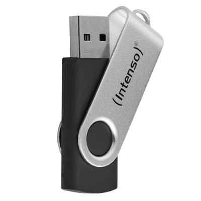 Abbildung von Intenso Office Line USB Stick 128 GB, Super Speed A 3.2 Speicherstick mit bis zu 70 MB/s, Robustes Kunststoff Metall Gehäuse, Silber Schwarz: Amazon.de: Computer &amp; Zubehör