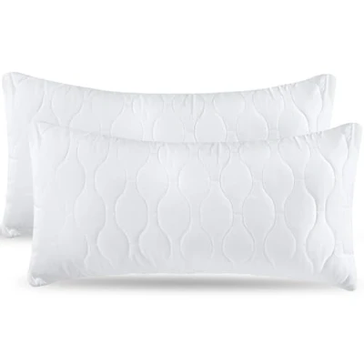 Abbildung von Utopia Bedding Kopfkissen 40x80 cm (2er Set), Gestepptes Kissen für Bett und als Dekokissen, Kissenfüllung, SofaKissen, Zierkissen Couch (Weiß)