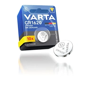 Abbildung von VARTA Batterien Knopfzellen CR1620, 10 Stück, Power on Demand, Lithium, 3V, kindersichere Verpackung, für Smart Home Geräte, Autoschlüssel und weitere Anwendungen [Exklusiv bei Amazon]