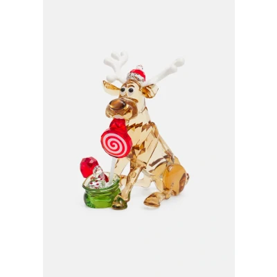 Abbildung von Swarovski Holiday Cheers Dulcis Weihnachtsglocke, Festliche Glasglocke mit Rotem Ripsband und Farbenfrohen Kristallen