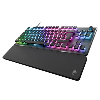 Abbildung von Turtle Beach Vulcan II TKL Pro Magnetisch mechanische RGB Gaming Tastatur, Analoge Halleffekt Schalter, Medientasten, Handballenauflage, Aluminium Abdeckplatte