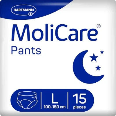 Abbildung von MoliCare Pants Night: Inkontinenzhosen bei mittelschwerer Harninkontinenz, Gr. L (100 150), 15 Stück