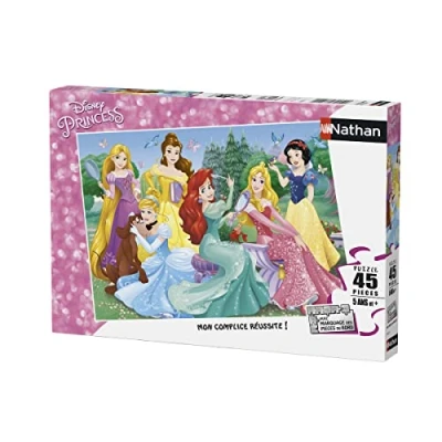 Abbildung von 45 teiliges Puzzle Nathan Lerne die Disney Prinzessinnen kennen