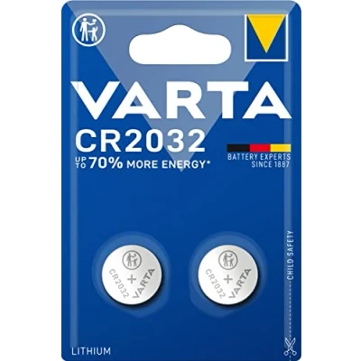Abbildung von VARTA Batterien Knopfzelle CR2032, 2 Stück, Lithium Coin, 3V, kindersichere Verpackung, für elektronische Kleingeräte Autoschlüssel, Fernbedienungen, Waagen