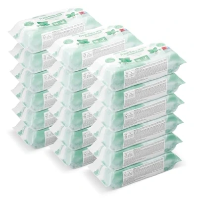 Abbildung von Amazon Marke: Mama Bear Frisch Baby Feuchttücher, Aloe Vera, 1008 Stück (18 packungen mit 56), Verpackung kann abweichen