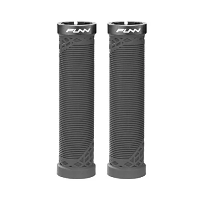 Abbildung von Funn Hilt MTB Lenkergriffe mit einfachem Verriegelungssystem, leicht und ergonomisch, einem Innendurchmesser von 22 mm, einzigartige Fahrradlenkergriffe Muster (Schwarz)