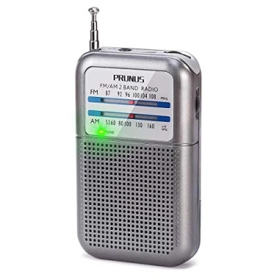 Abbildung von PRUNUS DE333 Mini Radio Batteriebetrieben, AM FM UKW Mittelwellenradio mit Exzellentem Empfang, Signalanzeige, Kleines AAA Batterie betrieben zum Spazierengehen, Camping.