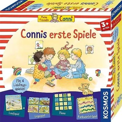 Abbildung von Kosmos 681043 Connis erste Spiele Spielesammlung mit Vier Memo , Lauf und Legespielen, Brettspiel für 2 4 Kinder ab 3 Jahre, Meine Freundin Conni
