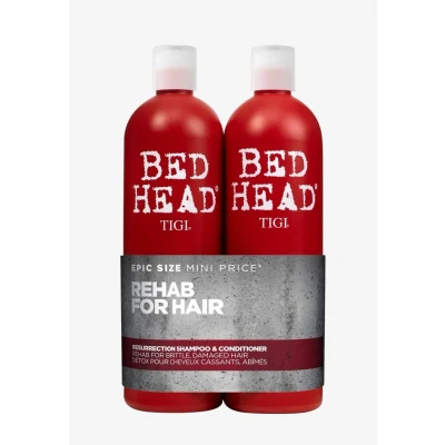 Abbildung von Bed Head by TIGI Resurrection Shampoo und Conditioner Set Haarpflege für sprödes strapaziertes Haar Kraftvolle, regenerierende Pflegeformel 2 x 750 ml