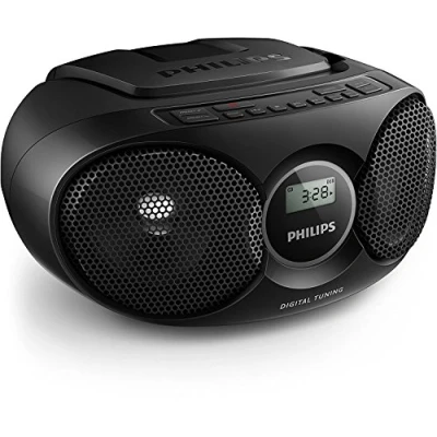 Abbildung von Philips Audio AZ215B/12 CD Soundmachine (Digital UKW, Audioeingang, 3 Watt, leicht bedienbar) schwarz