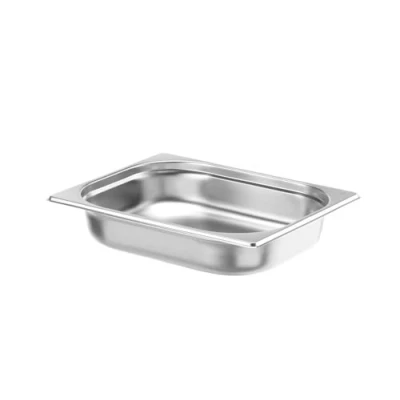 Abbildung von HENDI Gastronormbehälter, Temperaturbeständig von 40 bis 300C, Heissluftöfen Kühl und Tiefkühlschränken Chafing Dishes Bain Marie, 4L, GN 1/2, 325x265x(H)65mm, Edelstahl
