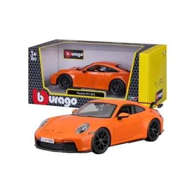 Abbildung von Bburago Porsche 911 GT3 (2021): Modellauto im Maßstab 1:24, Türen beweglich, grün (18 21104G)