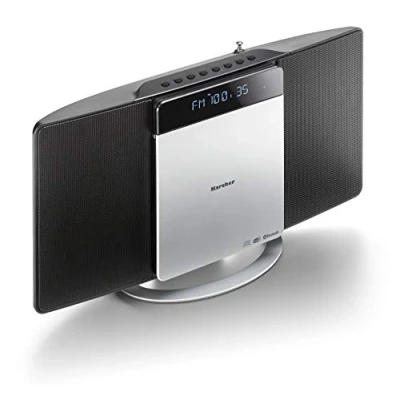 Abbildung von Karcher MC 6580D Kompaktanlage (mit CD Player, vertikale Stereoanlage, Bluetooth und Wecker, UKW DAB+ Radio, Senderspeicher, MP3 Wiedergabe via USB) schwarz
