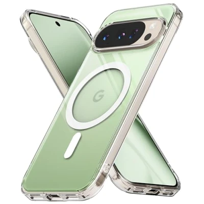 Abbildung von Ringke Fusion Magnetic für Google Pixel 10 Pro / Hülle, [Kompatibel mit PixelSnap/MagSafe] Weicher Bumper Hart Transparent Back Kratzfest Handyhülle Magnetisch Ladegerät/Zubehör Clear