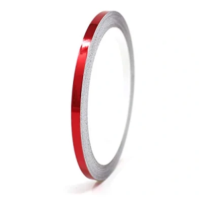 Abbildung von Finest Folia 8,5 Meter Glanz Zierstreifen Auto Motorrad Boot Modellbau Silber Chrom Dekorstreifen Seitenstreifen Klebestreifen (Chrom Rot, 5mm Breite)