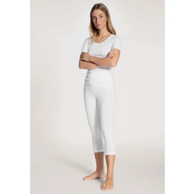 Abbildung von Calida Natural Comfort Leggings Nachtwäsche Hose, Damen, Größe: 40/42, White