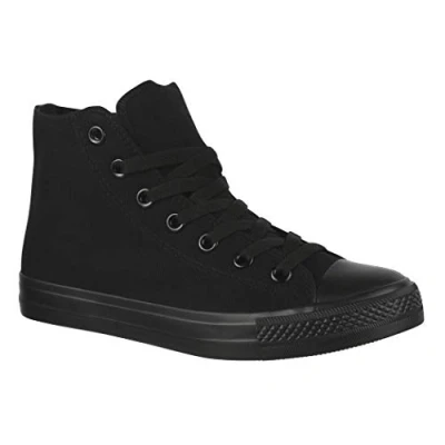 Abbildung von Elara Unisex Sneaker Totalschwarz 46