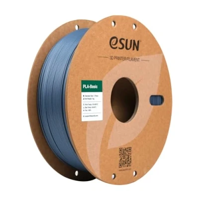 Abbildung von eSUN PLA Filament 1.75mm, Basic 3D Drucker Maßgenauigkeit +/ 0.03mm, 1KG Spule (2.2 LBS) Super Speedy für Drucker,Grau,