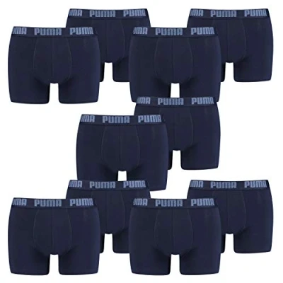 Abbildung von PUMA Herren Boxershorts Unterhosen 521015001 10er Pack, Farbe:321 navy, Bekleidungsgröße:XL